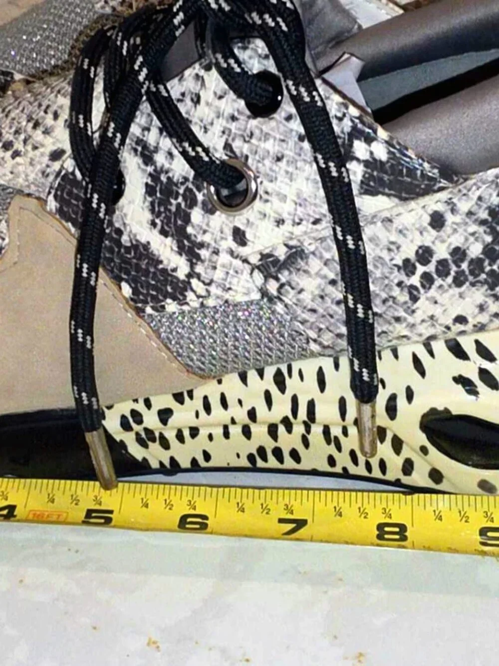 Steve Madden Cliff Sneakers Womens 9M Snakeskin Colorway Chunky Platform Shoes